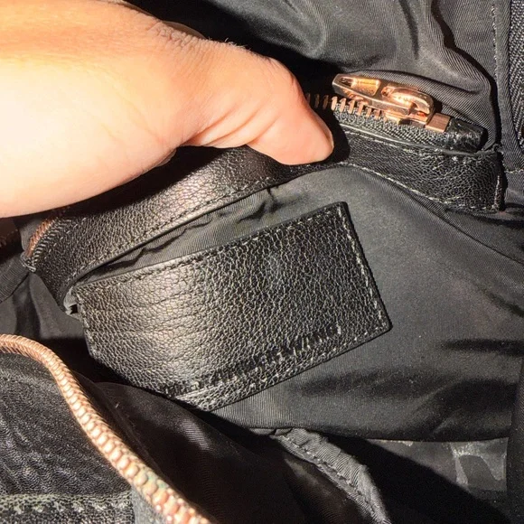 Alexander Wang Rocco Black Pebbled Leather Bag Rose Gold Studs Alexander Wang Rocco Black Pebbled Leather Bag Rose Gold Studs